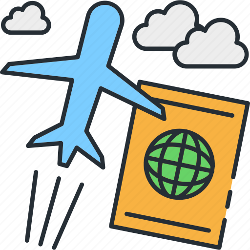Passport, plane, traveling icon - Download on Iconfinder