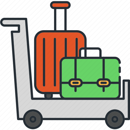Airport, bags, luggage, suitcase, traveling icon - Download on Iconfinder