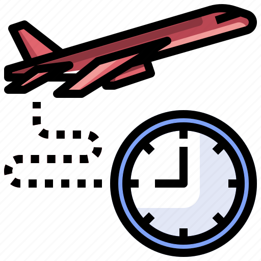 Airline, boarding, clock, flight, time icon - Download on Iconfinder