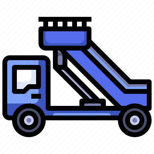 Airport, ladder, transportation, truck icon - Download on Iconfinder