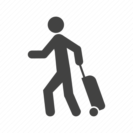 Airport, baggage, lounge, luggage, people, travel, walking icon - Download on Iconfinder