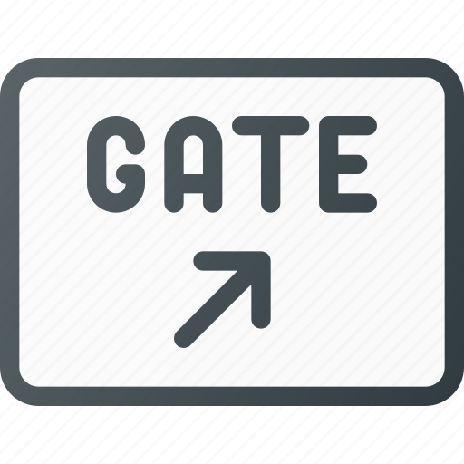 Airport, direction, gate, information, sign, terminal icon - Download on Iconfinder
