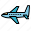 aeroplane, airplane, flight, transportation 