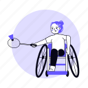 paralympic, badminton, player, disabled, wheelchair, sport, competition, athlete, champion 