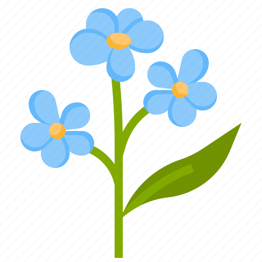 Alpine, forget, me, not, flowers, petals, botanical icon - Download on Iconfinder