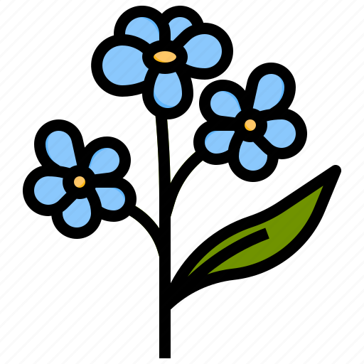 Alpine, forget, me, not, flowers, petals, botanical icon - Download on Iconfinder