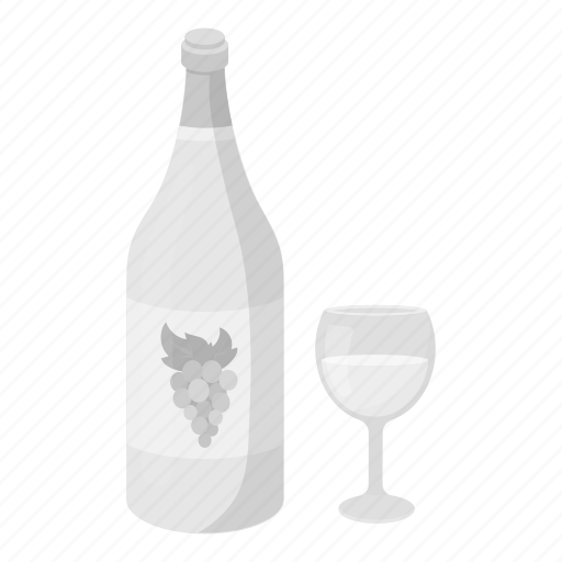 Alcohol, bottle, drink, glass, grapes, white, wine icon - Download on Iconfinder