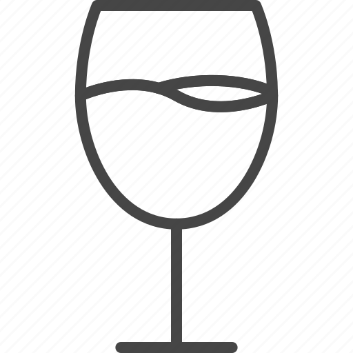 Alcohol, beverage, food, glass, line, outline, wine icon - Download on Iconfinder