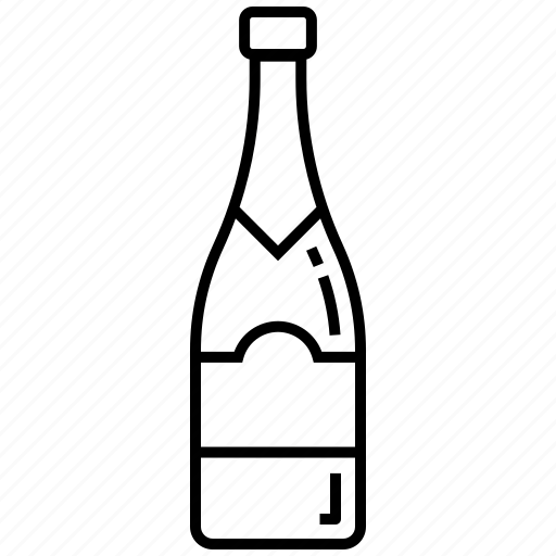 Alcohol, burgundy, celebration, champagne bottle, sparkling wine icon - Download on Iconfinder