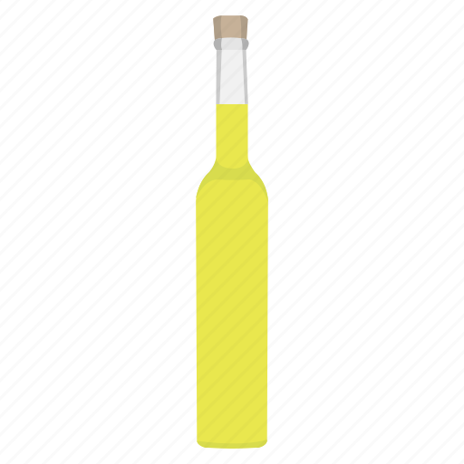 Alcohol, booze, bottle, drink, lemon, lemoncello, liqueur icon - Download on Iconfinder