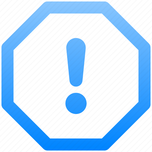 Exclamation, octagon, alert, warning, sign, caution, carefull icon - Download on Iconfinder