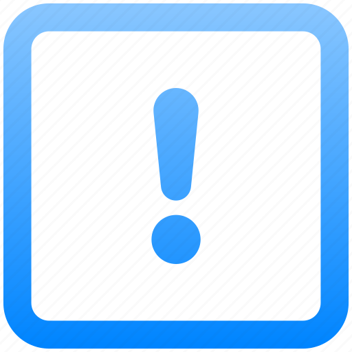 Exclamation, square, alert, warning, sign, caution, carefull icon - Download on Iconfinder