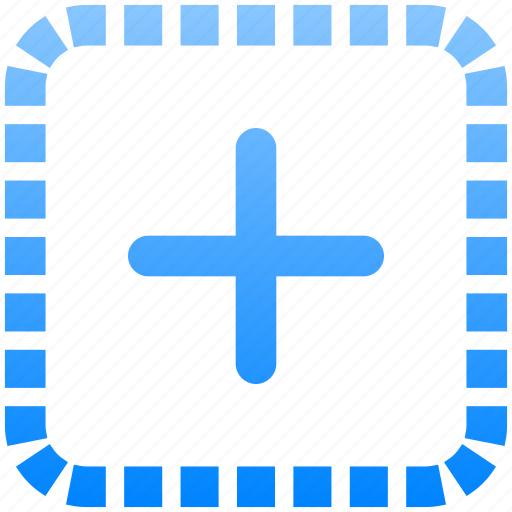 Plus, square, dotted, add, new, create, sign icon - Download on Iconfinder