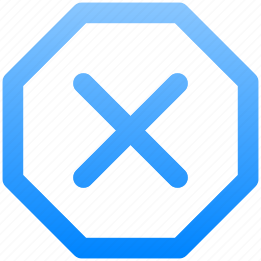 X, octagon, cross, alert, caution, stop, delete icon - Download on Iconfinder