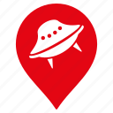 alien, place, ufo, direction, location, navigation, pointer