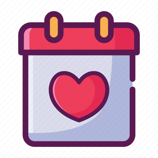Calendar, love, valentine icon - Download on Iconfinder