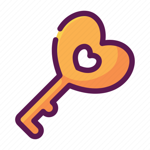 Heart, key, love, valentine icon - Download on Iconfinder