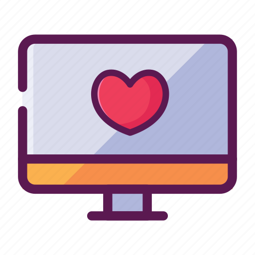 Computer, lcd, love, monitor, pc, valentine icon - Download on Iconfinder