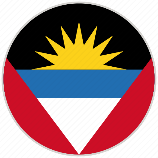 Antigua and barbuda, circular, country, flag, national, national flag, rounded icon - Download on Iconfinder