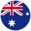 australia, circular, country, flag, national, national flag, rounded 