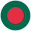 bangladesh, circular, country, flag, national, national flag, rounded 