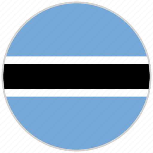 Botswana, circular, country, flag, national, national flag, rounded icon - Download on Iconfinder