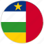 central african republic, circular, country, flag, national, national flag, rounded 