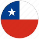 chile, circular, country, flag, national, national flag, rounded