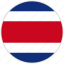 circular, costa rica, country, flag, national, national flag, rounded