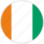 circular, cote d lvoire, country, flag, national, national flag, rounded 