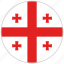 circular, country, flag, georgia, national, national flag, rounded 