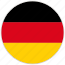 circular, country, flag, germany, national, national flag, rounded 