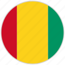 circular, country, flag, guinea bissau, national, national flag, rounded 