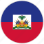 circular, country, flag, haiti, national, national flag, rounded 