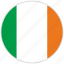 circular, country, flag, ireland, national, national flag, rounded 