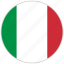 circular, country, flag, italy, national, national flag, rounded 