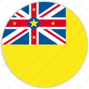 circular, country, flag, national, national flag, niue, rounded