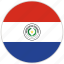 circular, country, flag, national, national flag, paraguay, rounded 