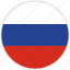 circular, country, flag, national, national flag, rounded, russia 
