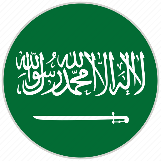 Circular, country, flag, national, national flag, rounded, saudi arabia
