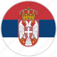 circular, country, flag, national, national flag, rounded, serbia 