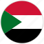 circular, country, flag, national, national flag, rounded, sudan 