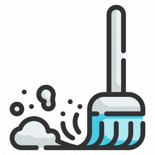 Dust, broom, cleaning, tidy, sweeping icon - Download on Iconfinder