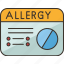card, allergy, personal, health, caution 