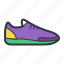 purple, running, shoe 