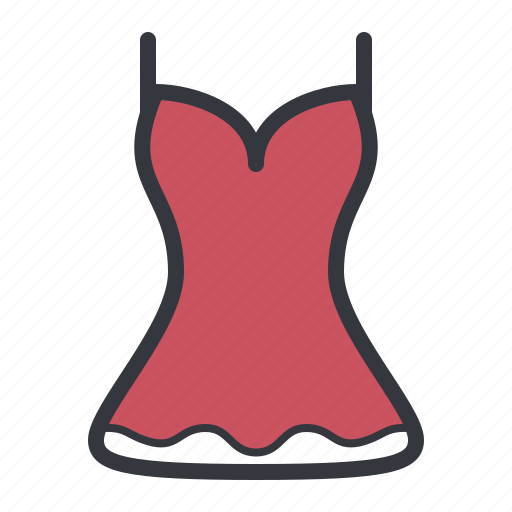 Dress, red, clothes, clothing, fashion, woman icon - Download on Iconfinder