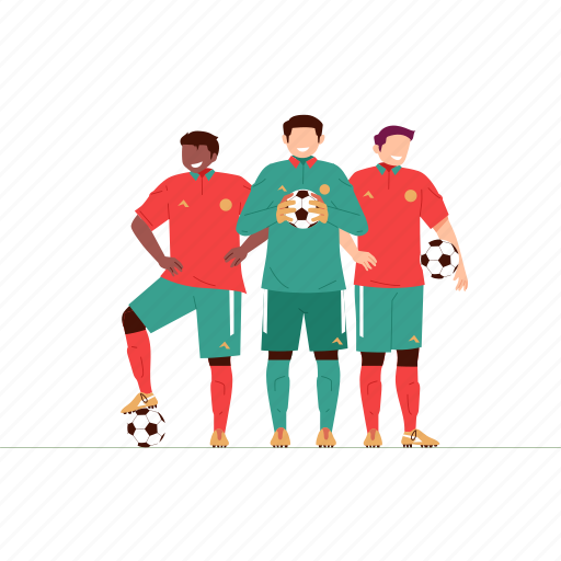 Football, team, player, soccer, group, sport, game illustration - Download on Iconfinder