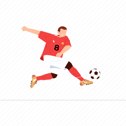 Volley, shot, ball, football, soccer, sport, game illustration - Download on Iconfinder