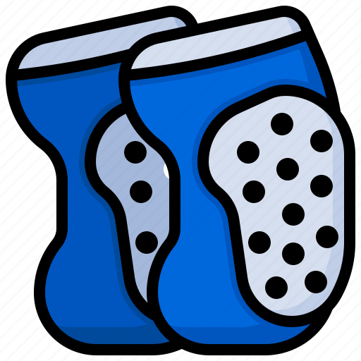 Knee, pads, sport, equipment, safety, leg, protection icon - Download on Iconfinder
