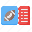 ticket, match, game, american football, rugby, entertainment, sport 